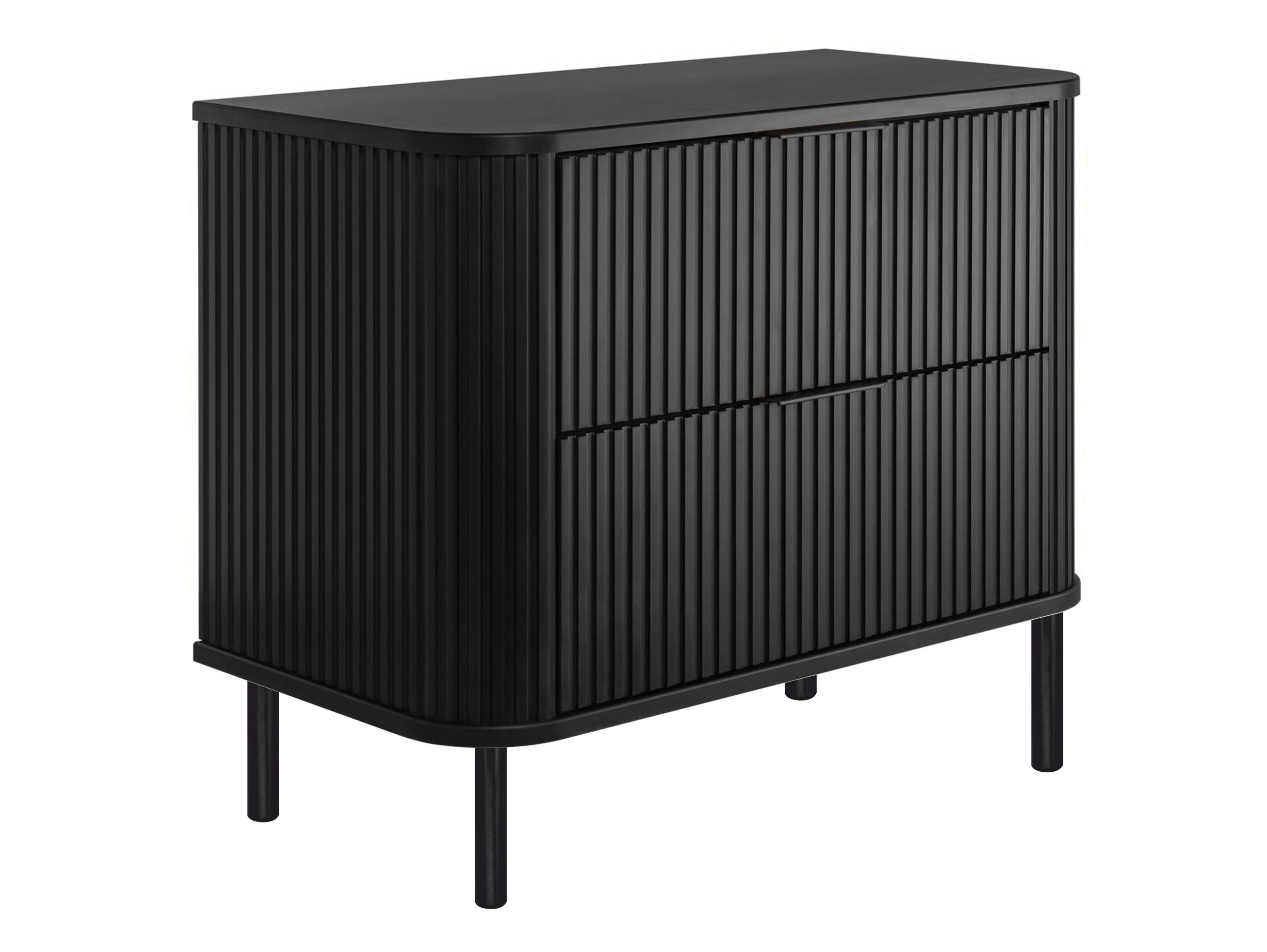 BADEZIMMERSCHRANK : Farbe Schwarz, Griff schwarz, Füße schwarz, 80 x 41,5 x 66,7 cm - Schwarz, Holzwerkstoff (80/66.7/41.5cm) - 3XE LIVING