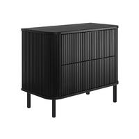 BADEZIMMERSCHRANK : Farbe Schwarz, Griff schwarz, Füße schwarz, 80 x 41,5 x 66,7 cm - Schwarz, Holzwerkstoff (80/66.7/41.5cm) - 3XE LIVING