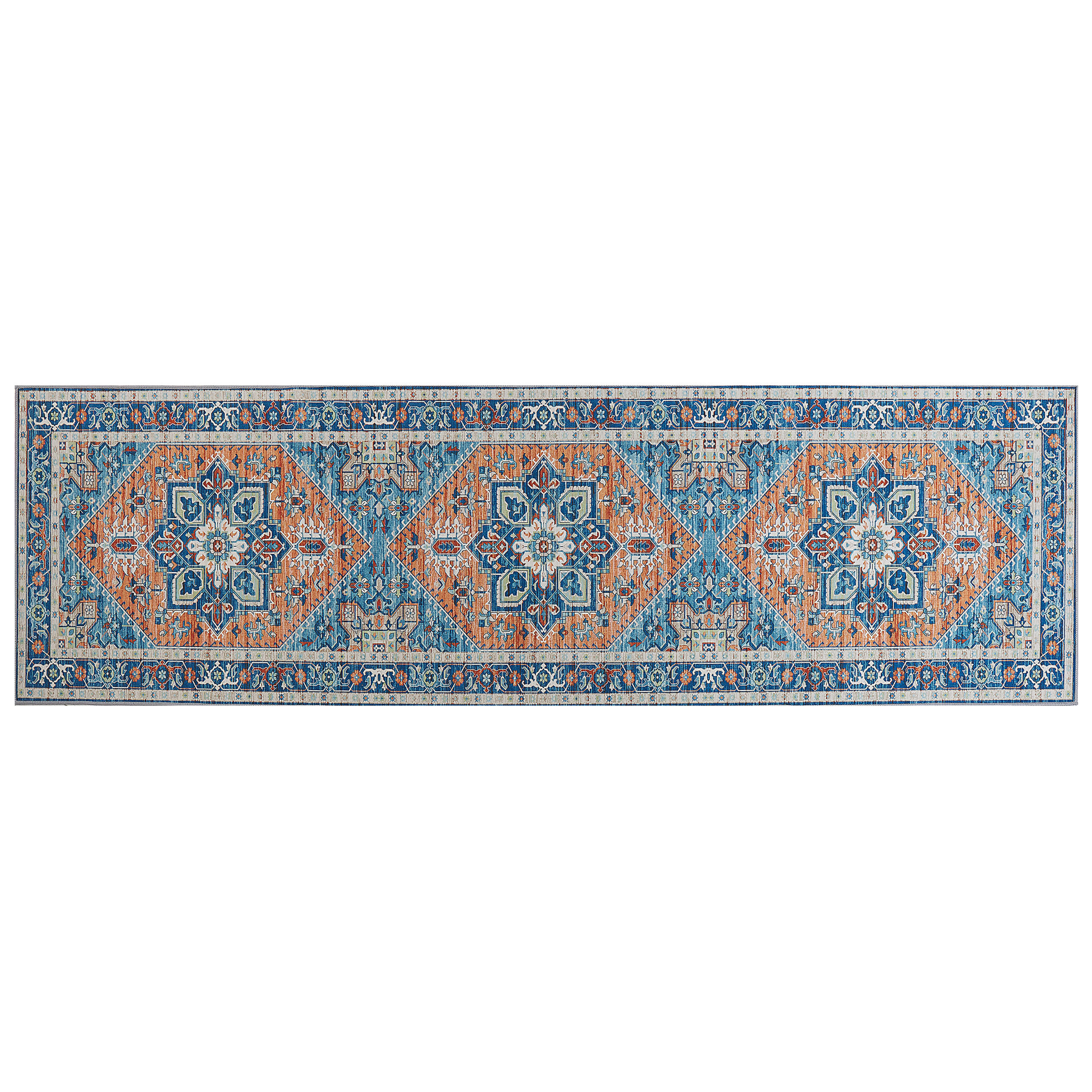 KURZFLOR-TEPPICH Ritapuram 200/60 cm - Blau, Kunststoff (60/200cm) - Beliani
