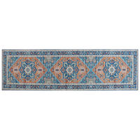 KURZFLOR-TEPPICH Ritapuram 200/60 cm - Blau, Kunststoff (60/200cm) - Beliani