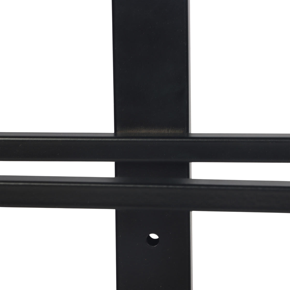 WAND-WEINREGAL - Schwarz, Metall (10/116.5/116cm) - Relaxdays