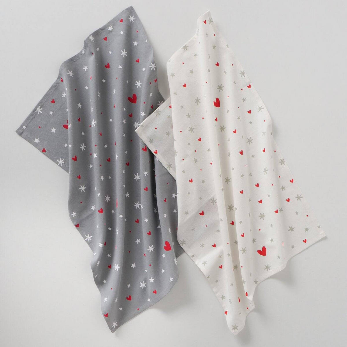 KÜCHENTÜCHER Anella 50/70 cm 2er-Set - Multicolor, Naturmaterialien (50/70cm) - Boltze Home