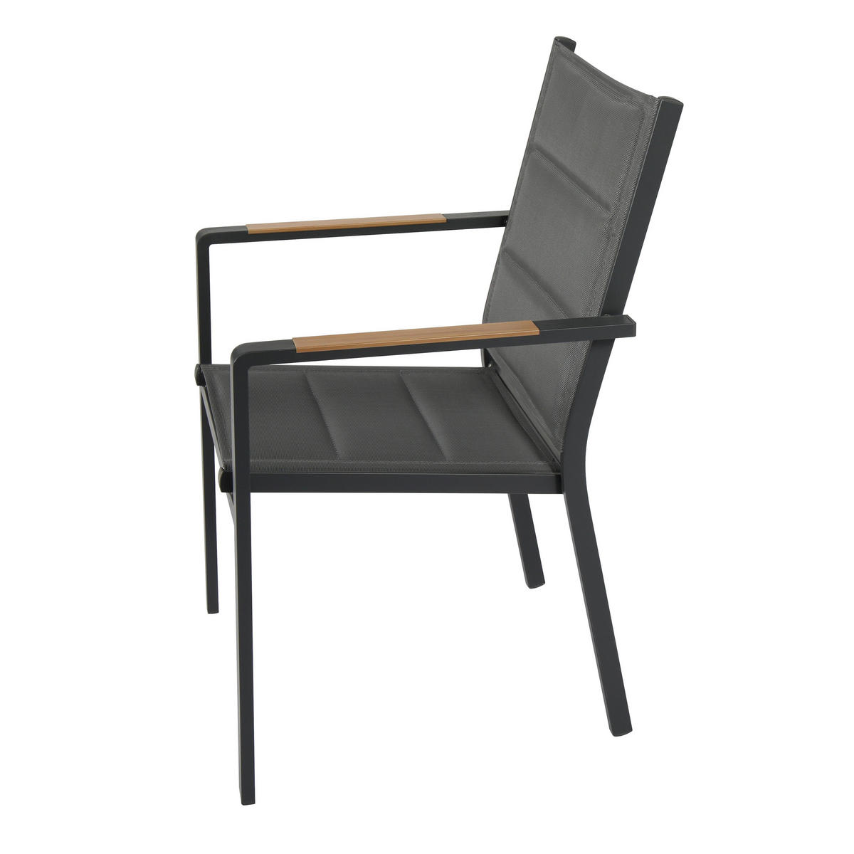 GARTENSTUHL 2-tlg., Grau - Grau, Textil (56/90/55.5cm) - Oviala