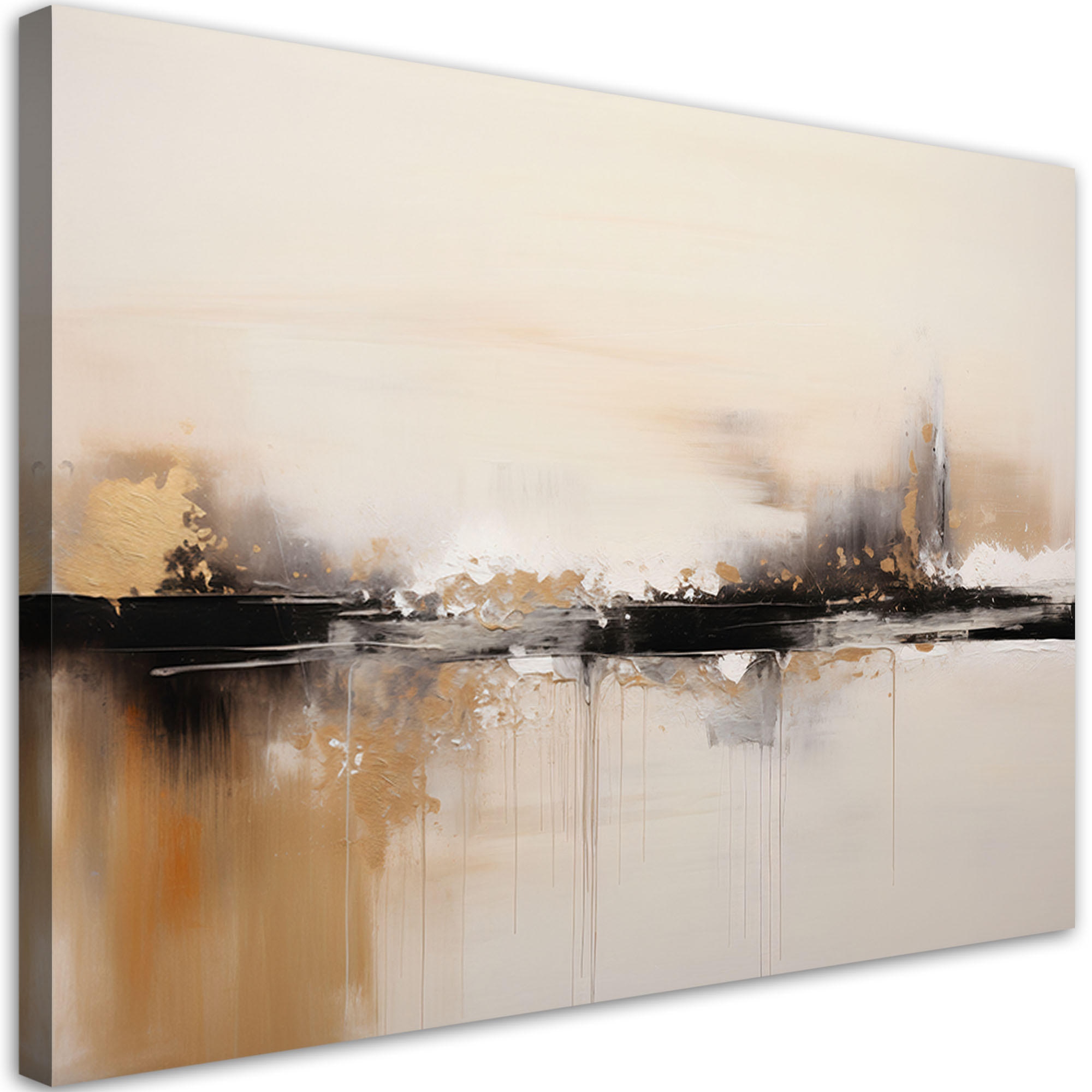 WANDBILD beige abstraktion - Beige, Textil (70/60cm) - Feeby