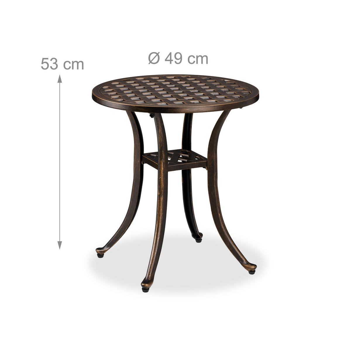 GARTENTISCH - Multicolor, Kunststoff/Metall (49/49/53cm) - Relaxdays