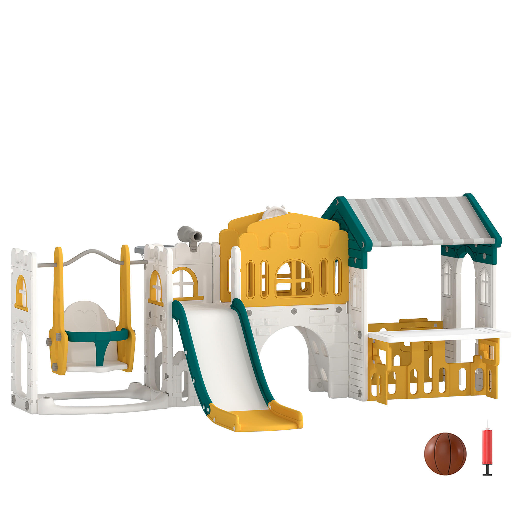 KINDERRUTSCHE HDPE Gelb - Gelb, Kunststoff (176/111/260cm) - AIYAPLAY