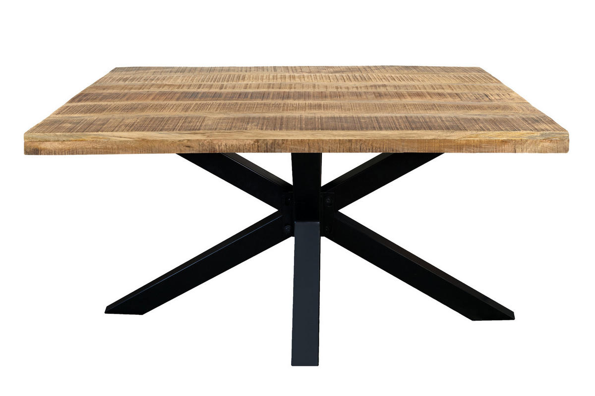 ESSTISCH MANGO RIO - Beige/Schwarz, Holz/Metall (85/160/77cm) - SAM