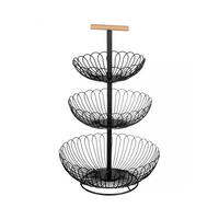 OBSTKORB Schwarz 33/33/56.5 cm 55878 - Schwarz, Metall (33/56.5cm) - Brunbeste
