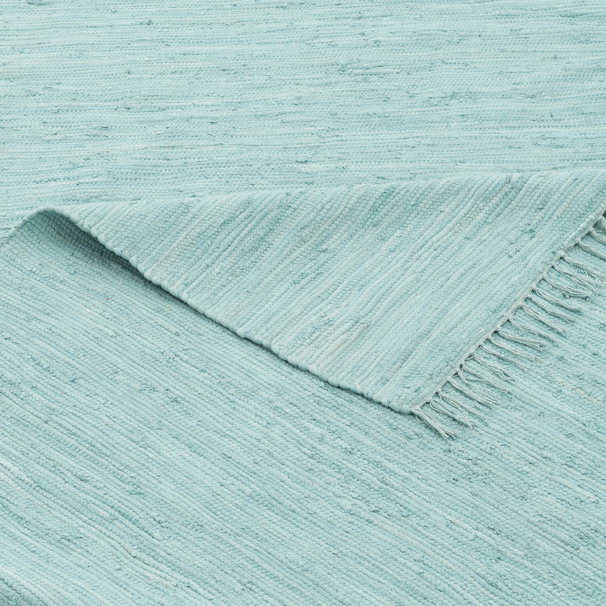 BAUMWOLLE NATUR TEPPICH LÄUFER JOLLY COTTON - Hellblau, Textil (90/160cm) - Pergamon