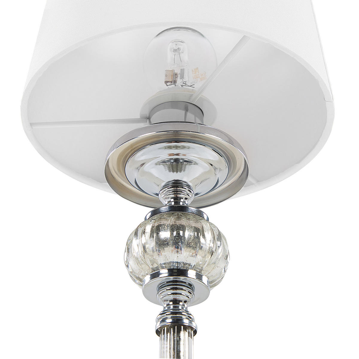 TISCHLAMPE Kubena 18/18/56 cm - Weiß, Keramik (18/18/62cm) - Beliani