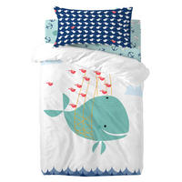 BETTBEZUG 2er-Set teiliges whale 115x145 cm (kinderbett) mehrfarbig - Multicolor, Textil (115/145cm) - Happy Friday