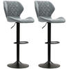 BARHOCKER 2er Set, Höhenverstellbar, Dunkelgrau - Dunkelgrau, Kunststoff (51.5/112/48cm) - HOMCOM