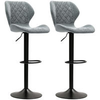 BARHOCKER 2er Set, Höhenverstellbar, Dunkelgrau - Dunkelgrau, Kunststoff (51.5/112/48cm) - HOMCOM