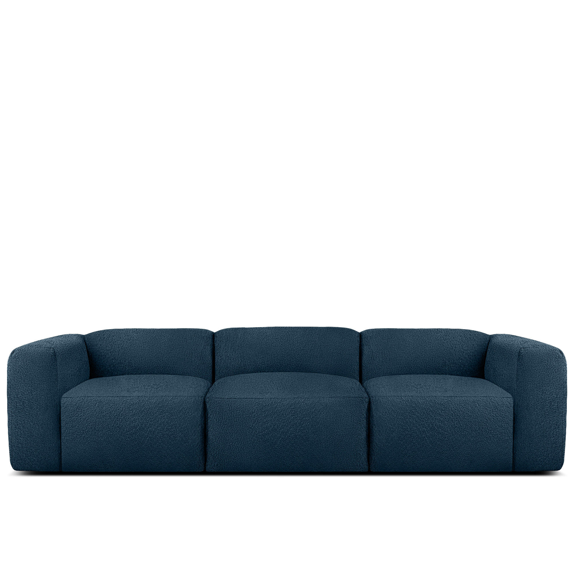 3-SITZER SOFA BUFFO, Marineblau - Dunkelblau, Holz/Holzwerkstoff (290/73/96cm) - KONSIMO®