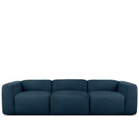 3-SITZER SOFA BUFFO, Marineblau - Dunkelblau, Holz/Holzwerkstoff (290/73/96cm) - KONSIMO®