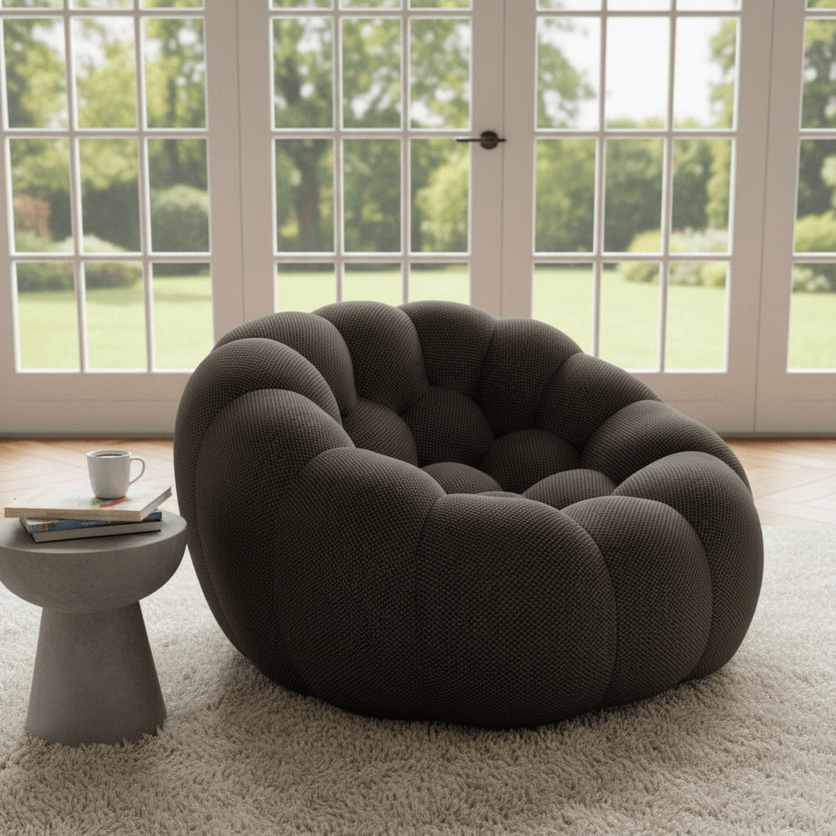 WOHNZIMMERSESSEL Cocoon 1-Sitzer - Schokolade - Dunkelbraun, Textil (120/75/113cm) - COCO Living