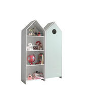 REGALSCHRANK Set Kania MDF+Holzwerkstoff Weiß /Mint - Weiß/Grün, Holzwerkstoff (115/171/37cm) - 58aufmkessel