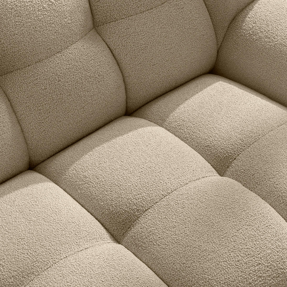 EINZELSOFA VENA Bouclé, Hellbeige - Beige, Holz/Textil (254/72/105cm) - KONSIMO®