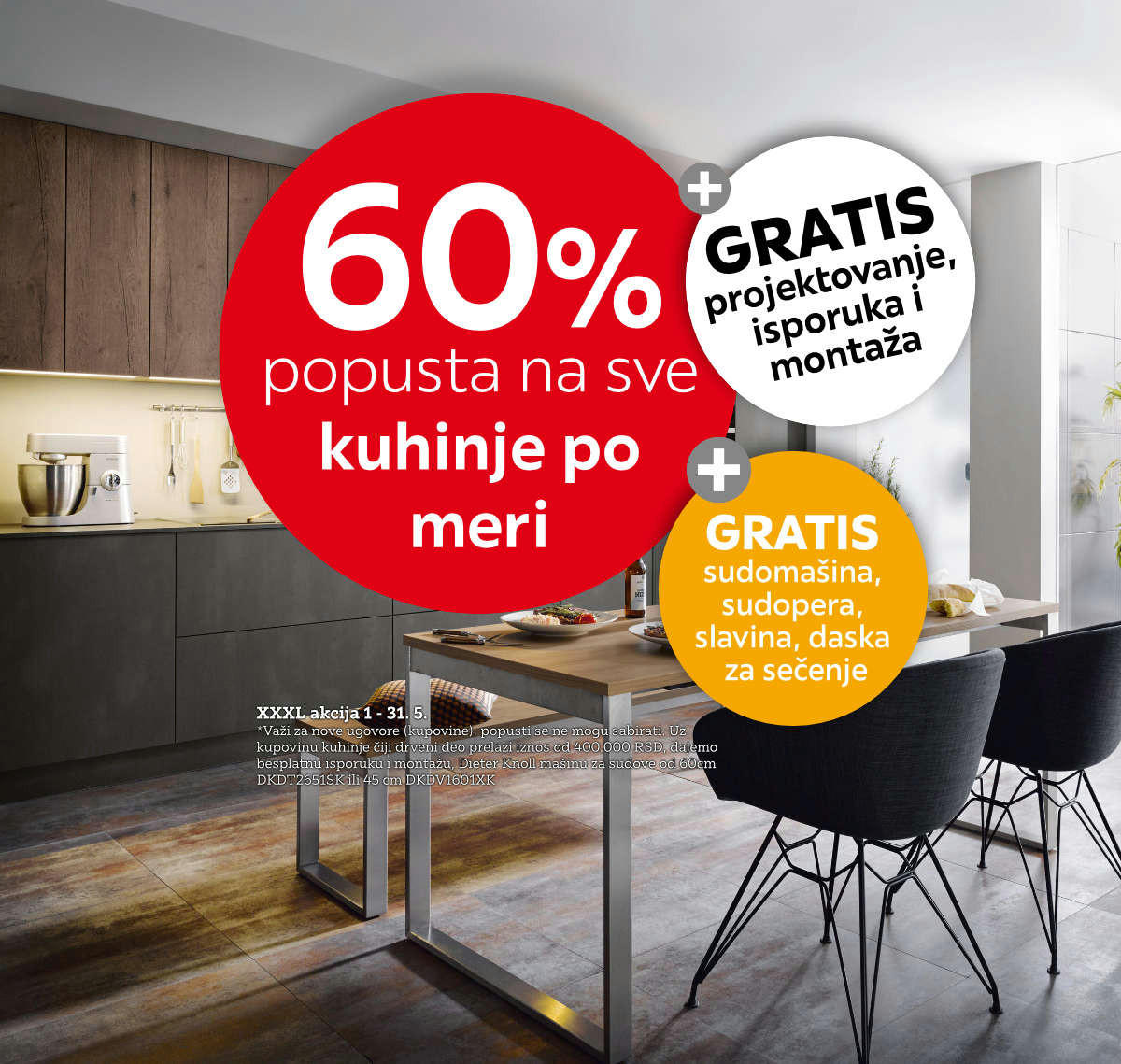 60% na kuhinje po meri