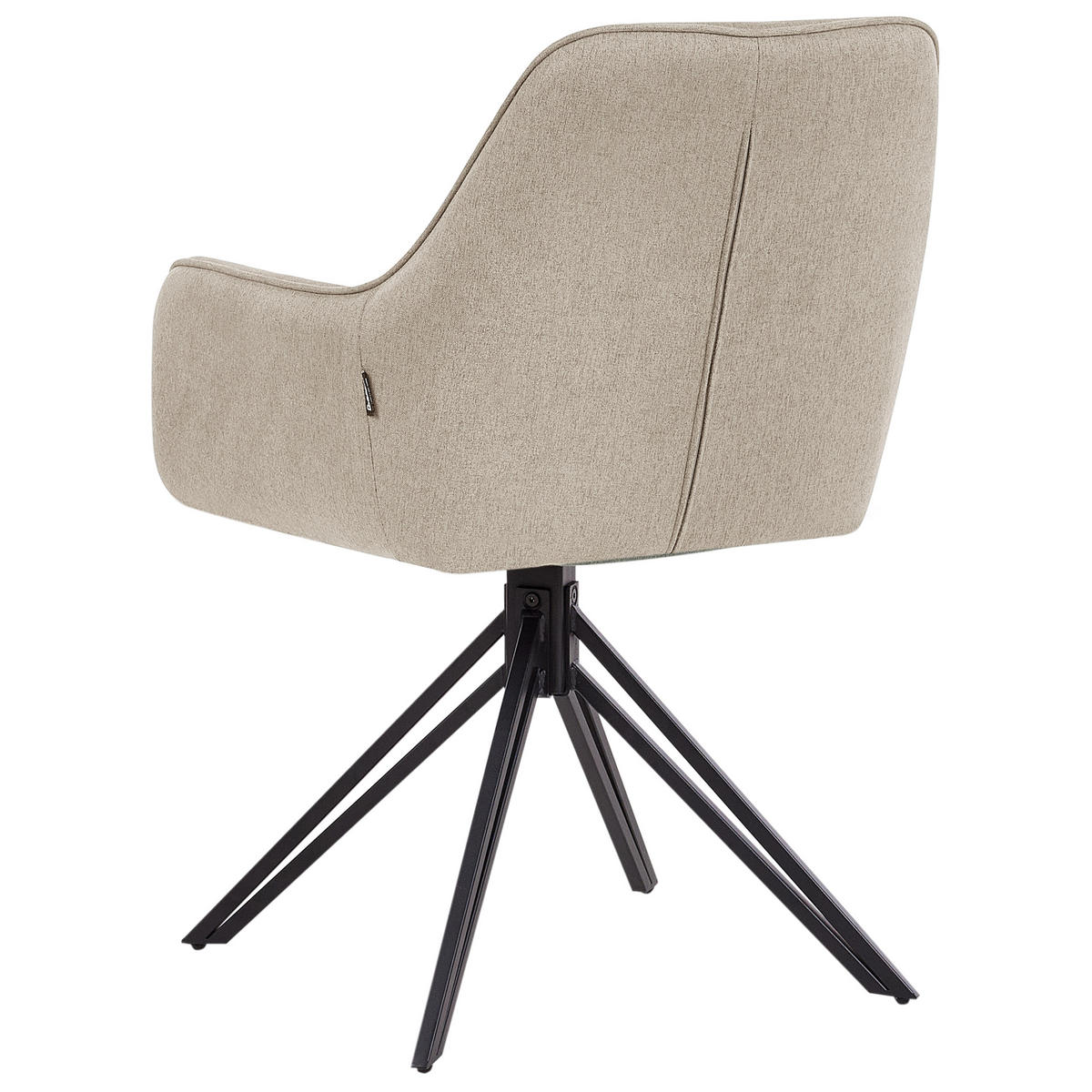 ESSZIMMERSTUHL Beige Jodar - Taupe/Schwarz, Textil (56/83/60cm) - Beliani