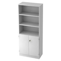 REGALSCHRANK - 5 Ordnerhöhen 42/80/200,4 cm in Weiß - Weiß, Holzwerkstoff (80/200.4/42cm) - bümö