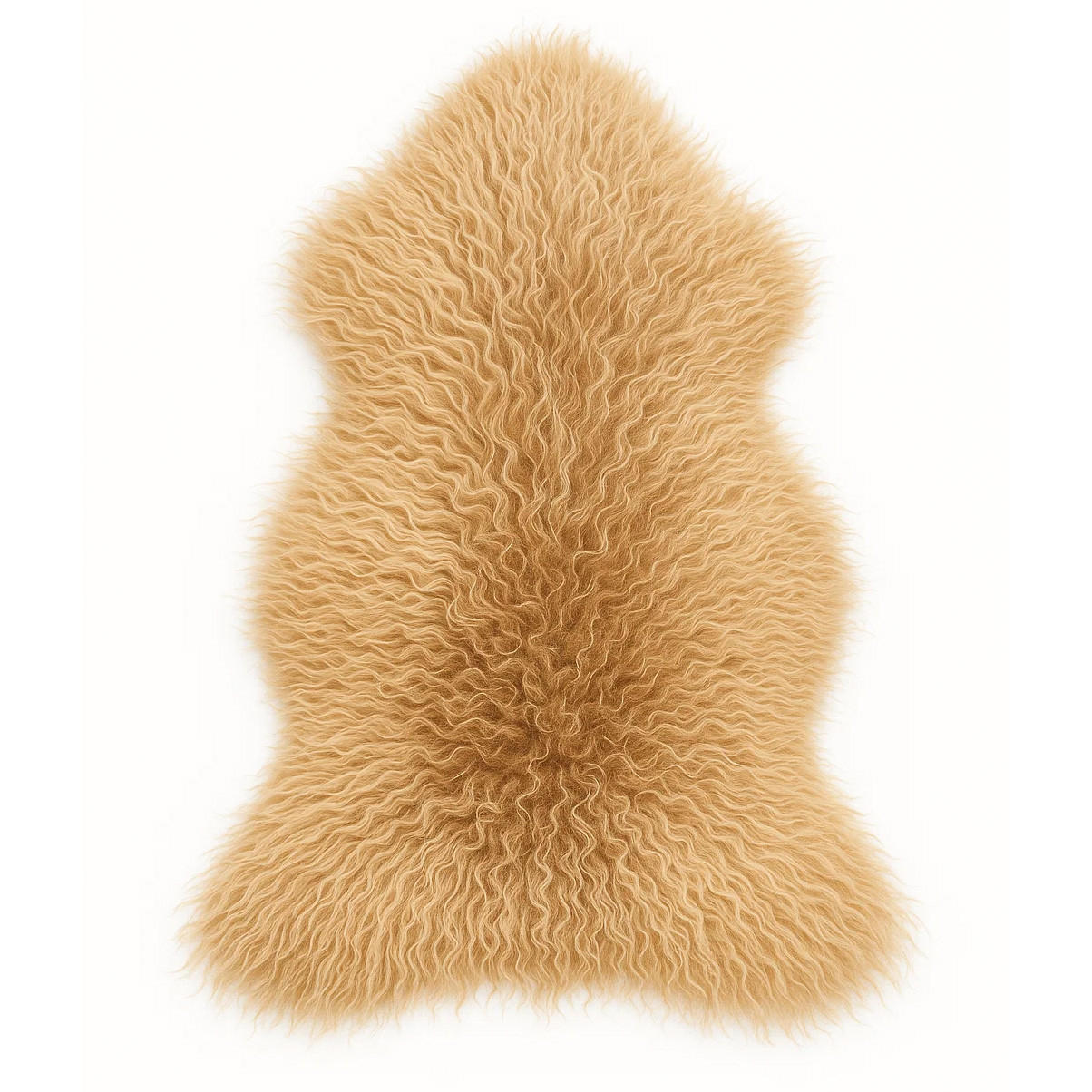 SCHAFFELL Island Lammfell lockig ca. 110 cm Naturfarben - Braun, Fell (60/110cm) - Provellus