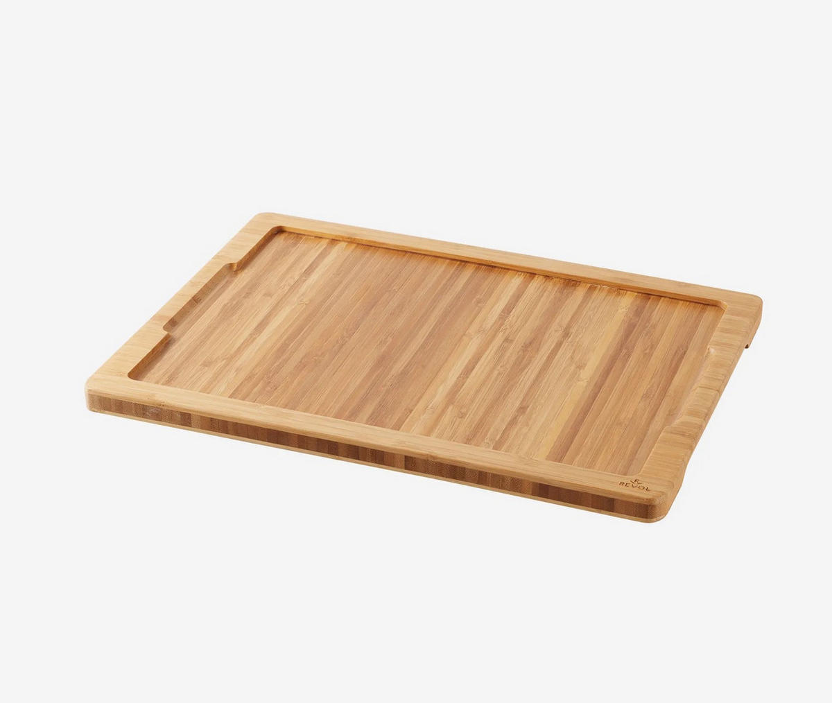 HOLZTABLETT 37,5 x 28 cm FÜR STEAKTELLER 33 x 24 cm Bambus - Braun, Keramik (37.5/28/2cm) - Revol Porcelaine France