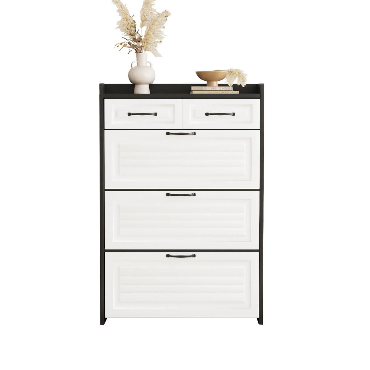 SCHUHSCHRANK drehbar mit Klappen Holz 80x23.5x131cm - Multicolor, Holzwerkstoff (23.5/131/80cm) - FLIEKS