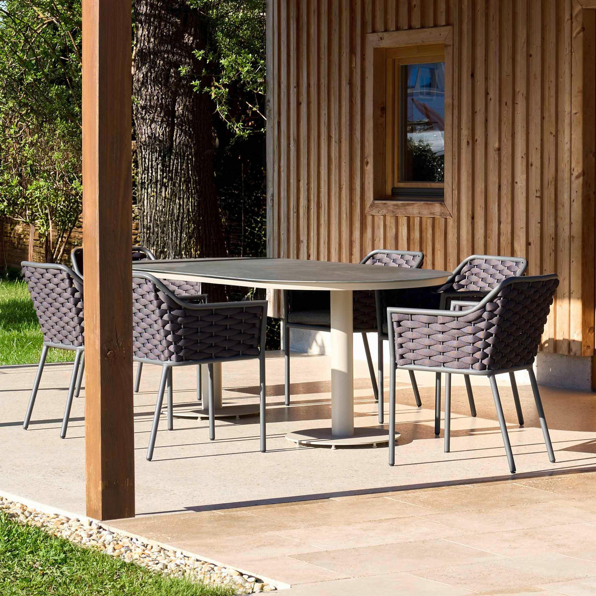 GARTENTISCH Monaco Beige ca. 220 /100 /75 cm - Beige, Metall (220/100/75cm) - Mömax