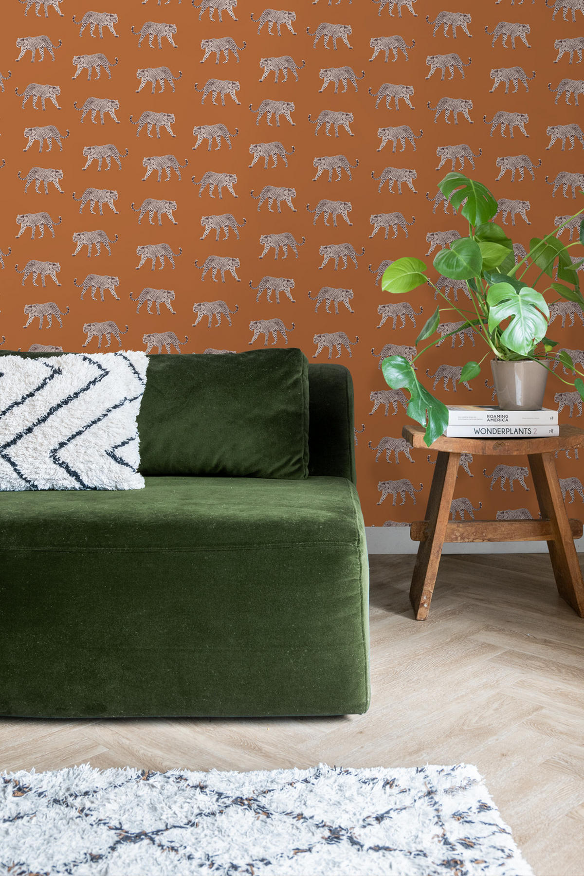 TAPETE Panter 53 cm x 10.05 m - Orange, Papier (53/1000cm) - ESTAhome