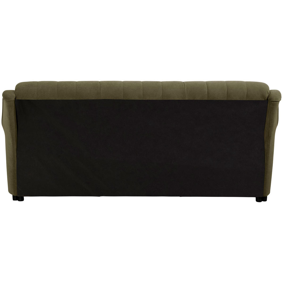 SOFA 3-Sitzer mit Bettfunktion Kaylyn Flockstoff grün - Grün, Kunststoff (207/89/83cm) - 58aufmkessel