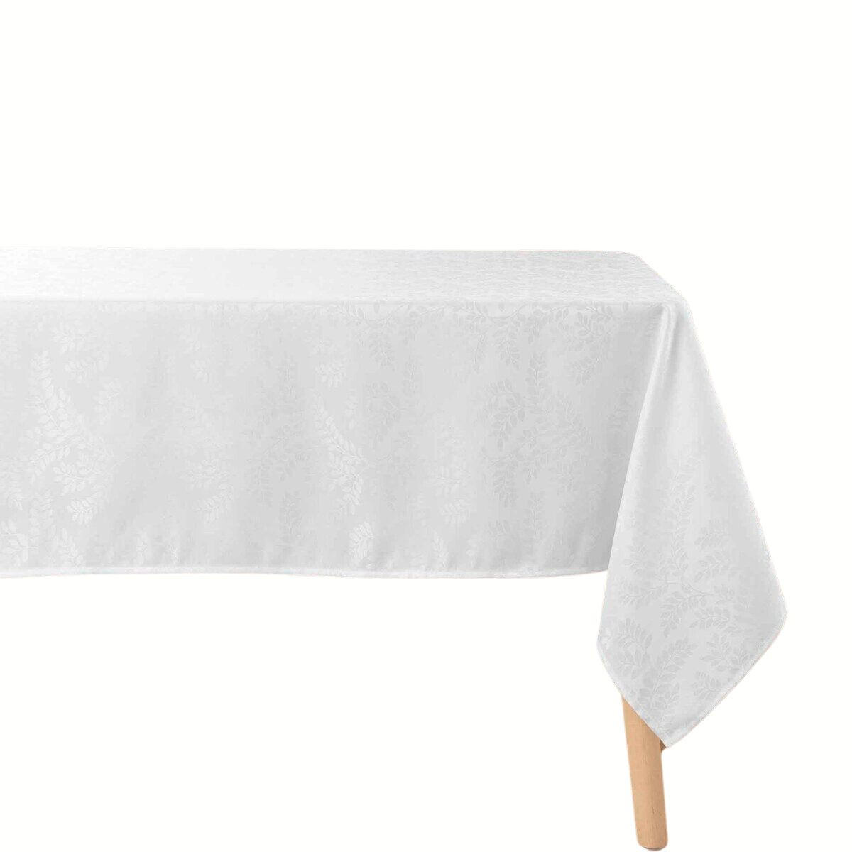 TISCHDECKE Doriane 140/240 cm mit silbernem Muster - Beige, Textil (140cm) - Douceur d´intérieur