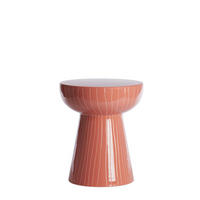 BEISTELLTISCH Nunoa Rot Ø35/41 cm - Rot, Metall (35/35/41cm) - Light & Living