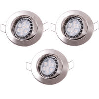 LED WANDLEUCHTE Metall Silber schwenkbar 3er Set - Silberfarben, Metall (8.3/9/8.3cm)