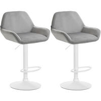 BARHOCKER Braga Set 2-teilig 89-109x51x52 cm Grau - Grau, Textil (51/89/52cm) - furnicato