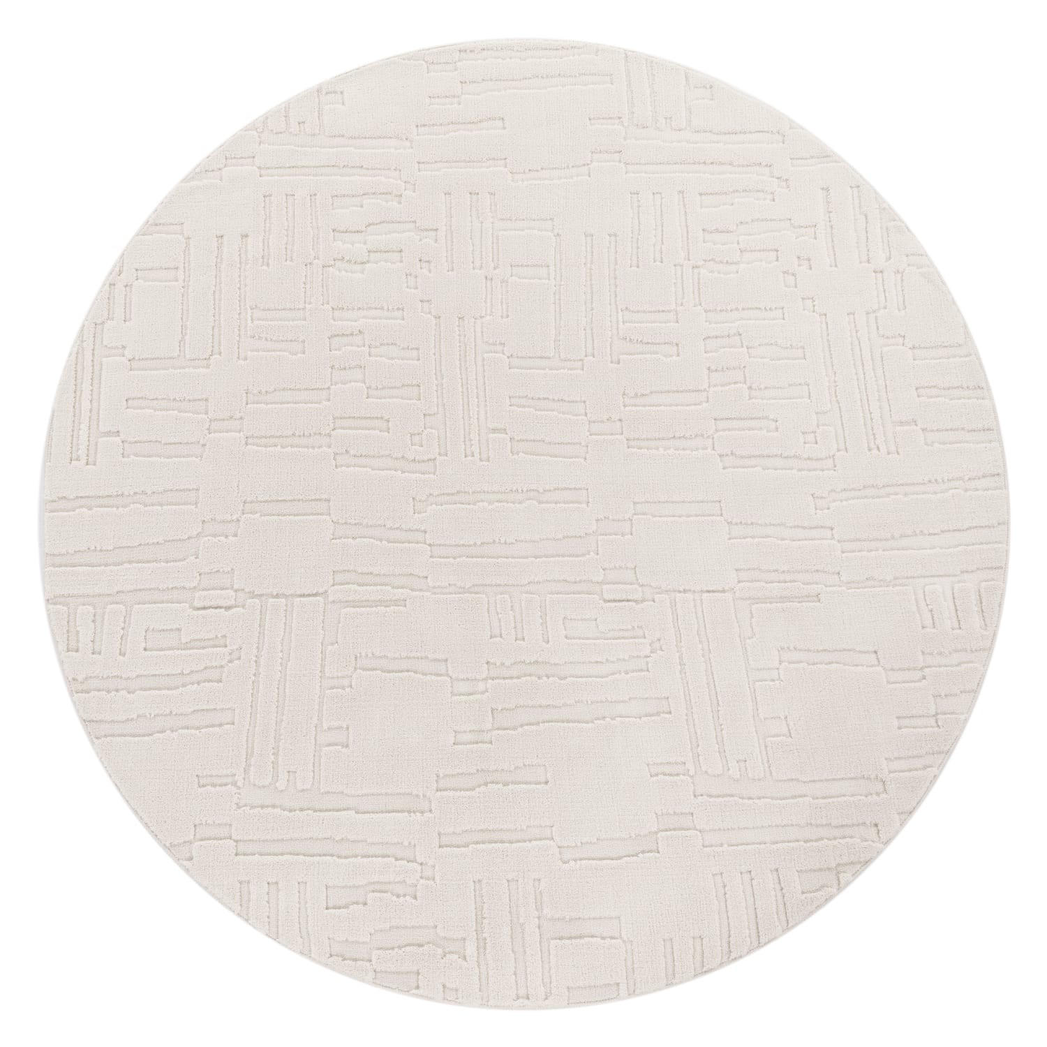 HOCHFLORTEPPICH 160/160 cm Tokio 476 - Creme, Kunststoff (160/160cm) - Paco Home
