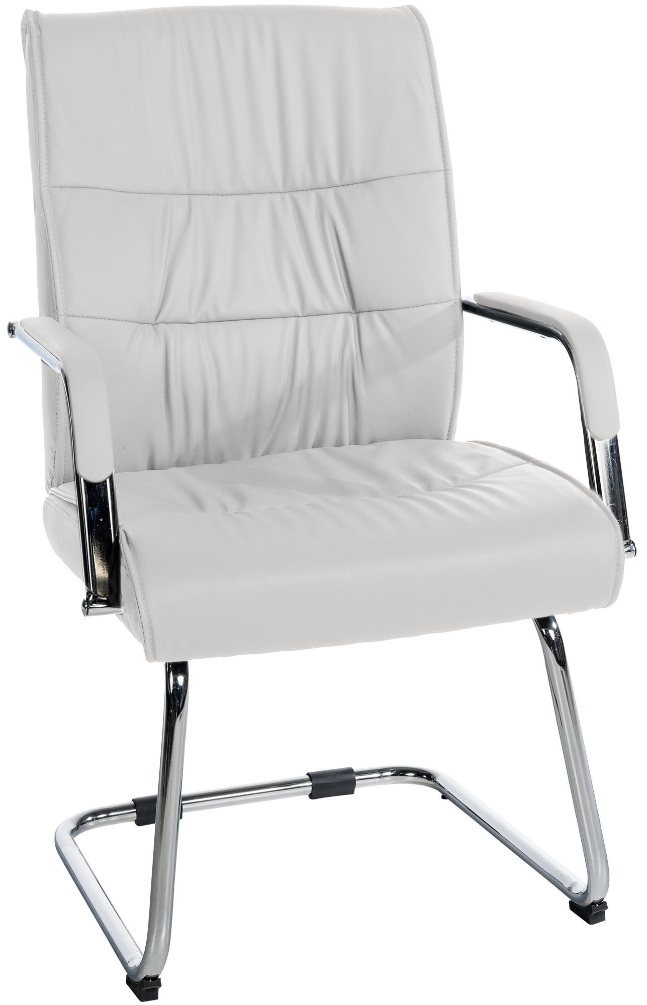 SCHWINGSTUHL Lederlook weiß - Chromfarben/Weiß, Textil/Metall (58/100/66cm) - CLP