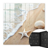 SCHLÜSSELBOX Schwarz 30x30 cm- Türöffnung nach rechts - Strandparadies - Beige, Metall (30/30/5cm) - TULUP