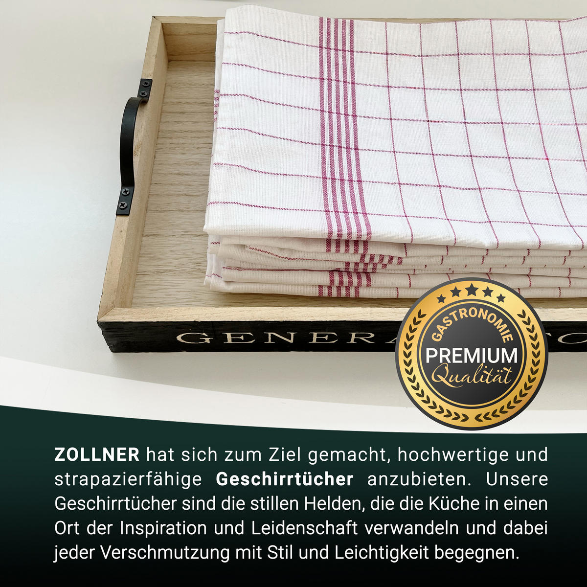 GESCHIRRTÜCHER, 10er-Set, 50x70 cm, 100% Baumwolle, Rot - Rot, Textil (50/70cm) - Zollner