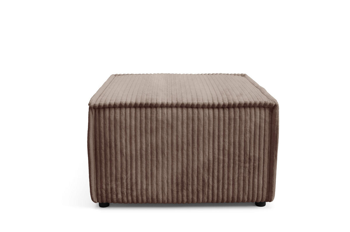 POLSTERHOCKER TESSO Modern Sitzhocker, Fußhocker Braun - Braun, Holzwerkstoff/Kunststoff (76/41/76cm) - MASSENO