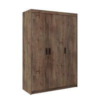 KLEIDERSCHRANK Storicos Eiche Lefkas 133/190,5/53 cm - Modern 3-türig - Braun, Holzwerkstoff/Kunststoff (133/190.5/53cm) - AX Living