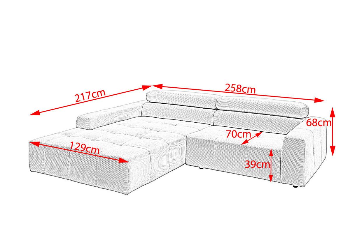 ECKSOFA MIT MOTORISCHEM SITZVORZUG RENO Smaragdgrün Cord - Smaragdgrün/Schwarz, Kunststoff/Textil (258/217cm) - KAWOLA