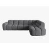 ECKSOFA rechts Lisa aus strukturiertem Stoff grau 5 Sitzplätze - Grau, Textil (234/293cm) - Micadoni
