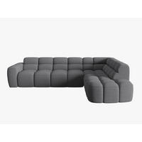 ECKSOFA rechts Lisa aus strukturiertem Stoff grau 5 Sitzplätze - Grau, Textil (234/293cm) - Micadoni