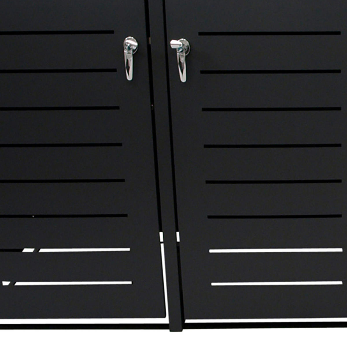 MÜLLTONNENVERKLEIDUNG London - Mülltonnenbox für 4 - Stahl verzinkt, anthrazit - Grau, Metall (264/116/80cm) - TPFGarden