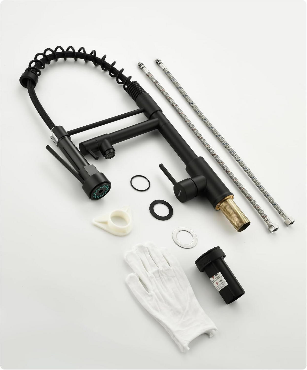 BADEZIMMERARMATUR, zwei Duschköpfe mit Zulaufrohr, 470 mm hoch, schwarz. - Schwarz, Metall (60/7/30cm) - Vallsero