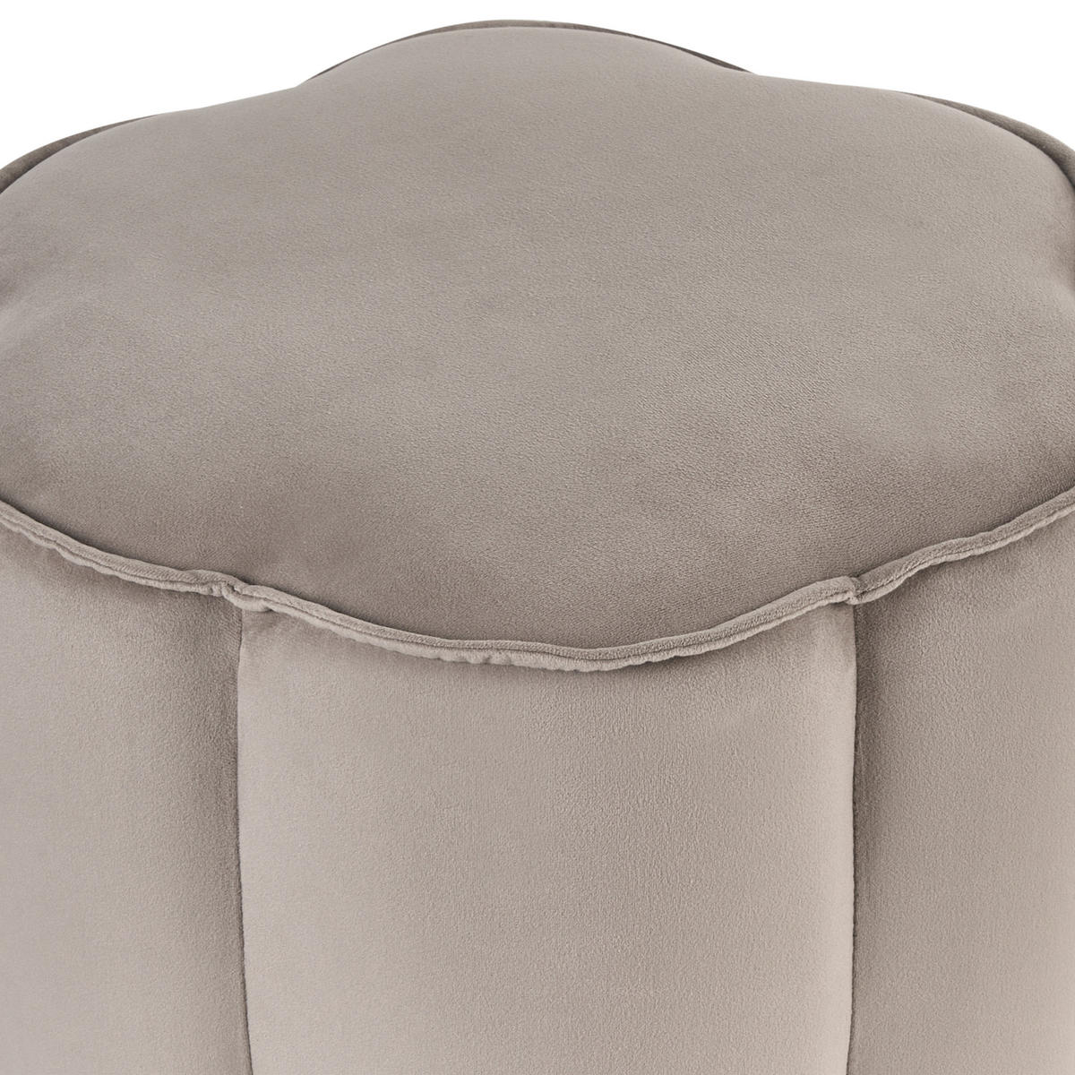 POUF Taupe Tappen - Taupe, Textil (39/45/39cm) - Beliani
