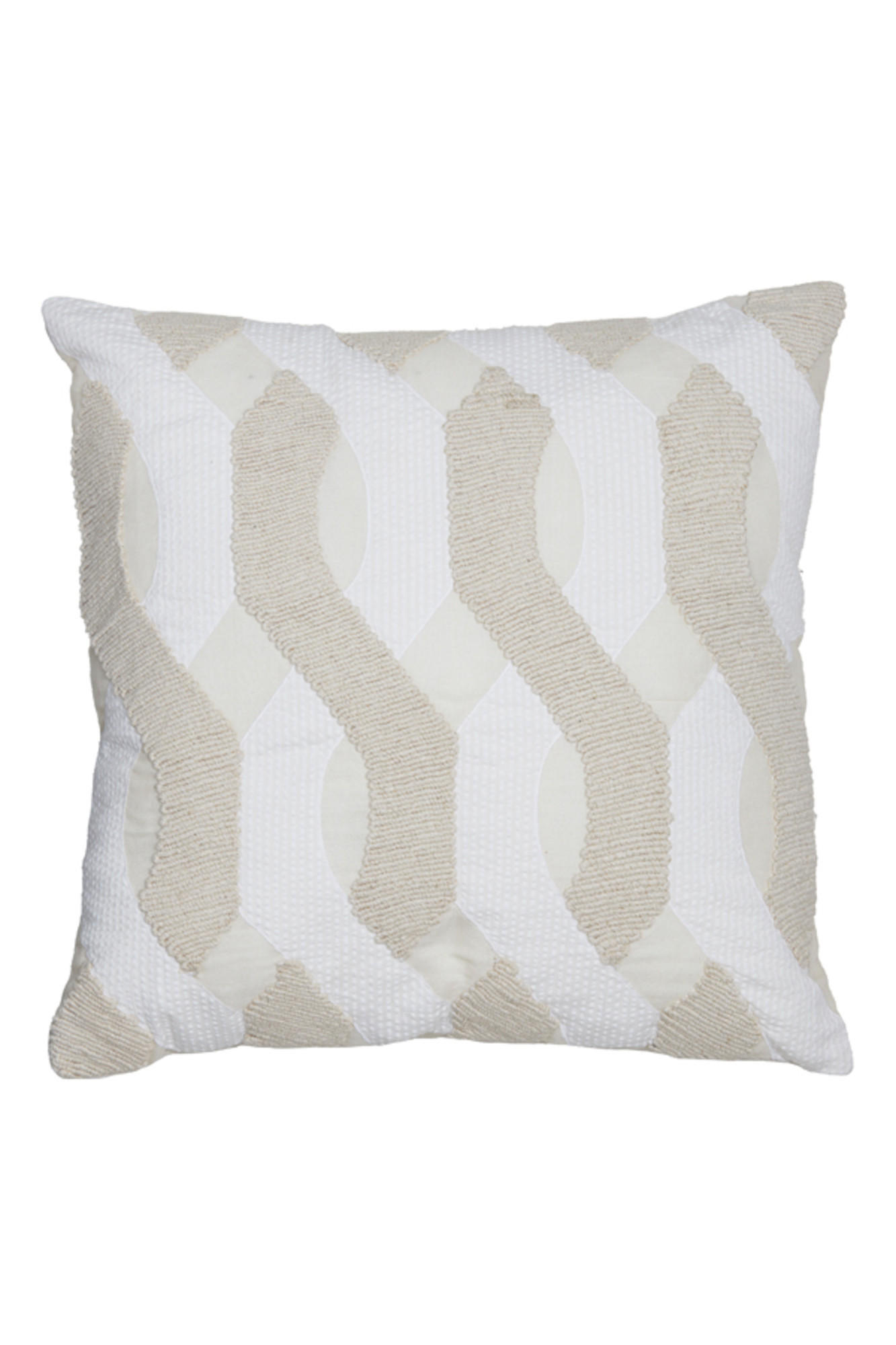 DEKOKISSEN Bendigo Braun 45/45/10 cm - Weiß, Textil (45/45cm) - Light & Living