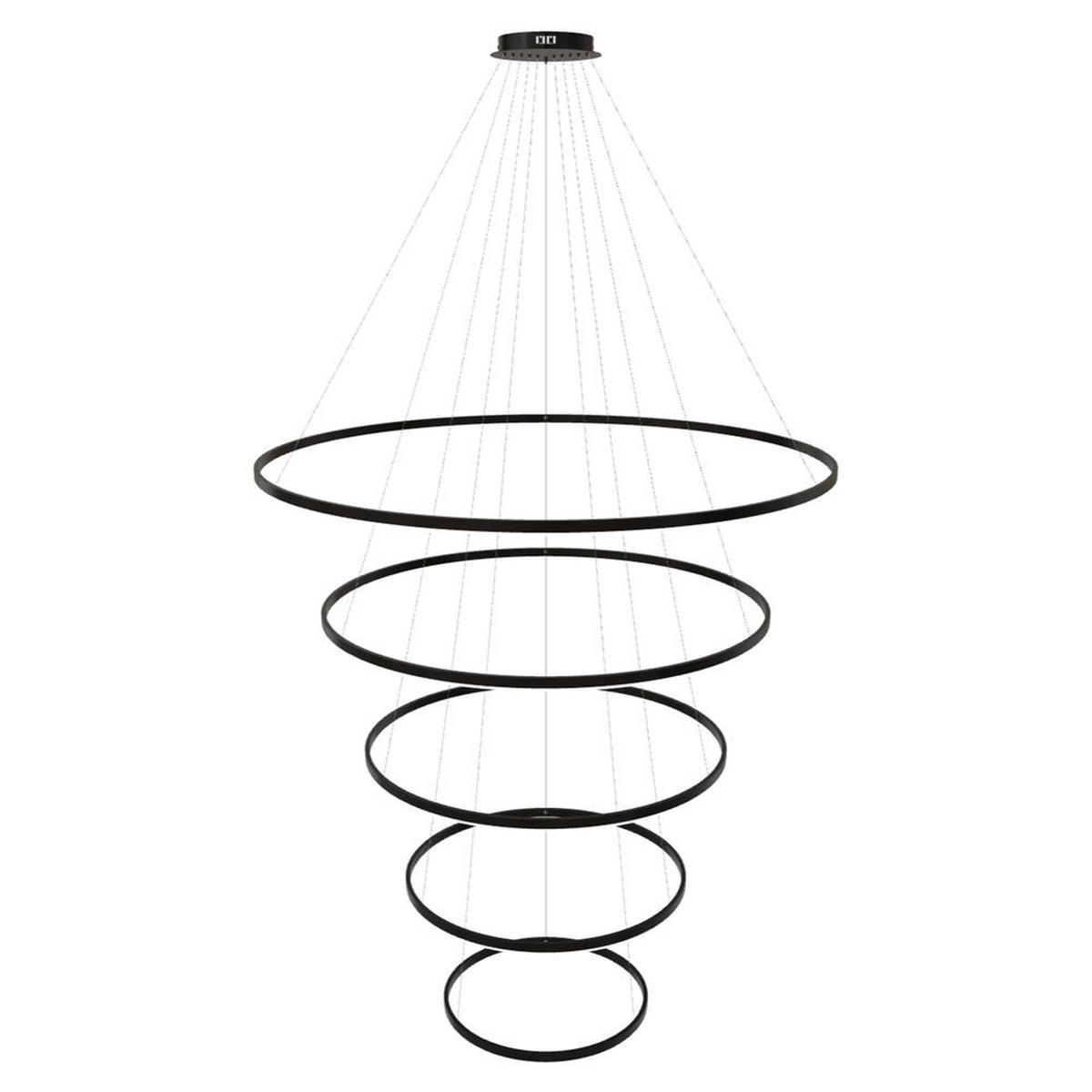 LED-HÄNGELAMPE 5er Ring Weiß Ø 150 | 120 | 100 | 80 | 60cm - Weiß, Metall (1.3/150/3.3cm) - s.luce