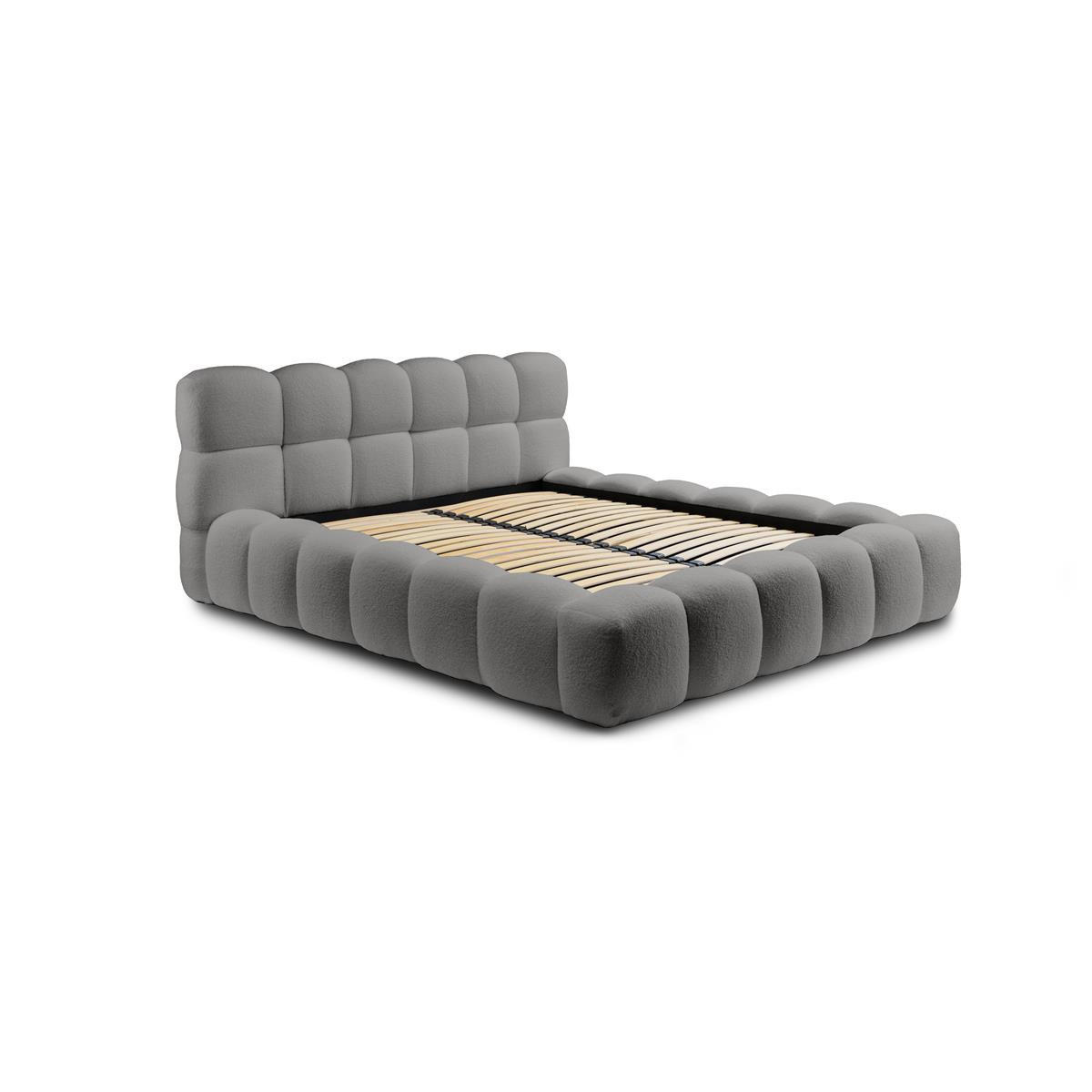 POLSTERBETT Bizu Bettkasten, Lattenrost 160x200 Graphit - Grau, Holzwerkstoff (200/200cm) - Compleo24
